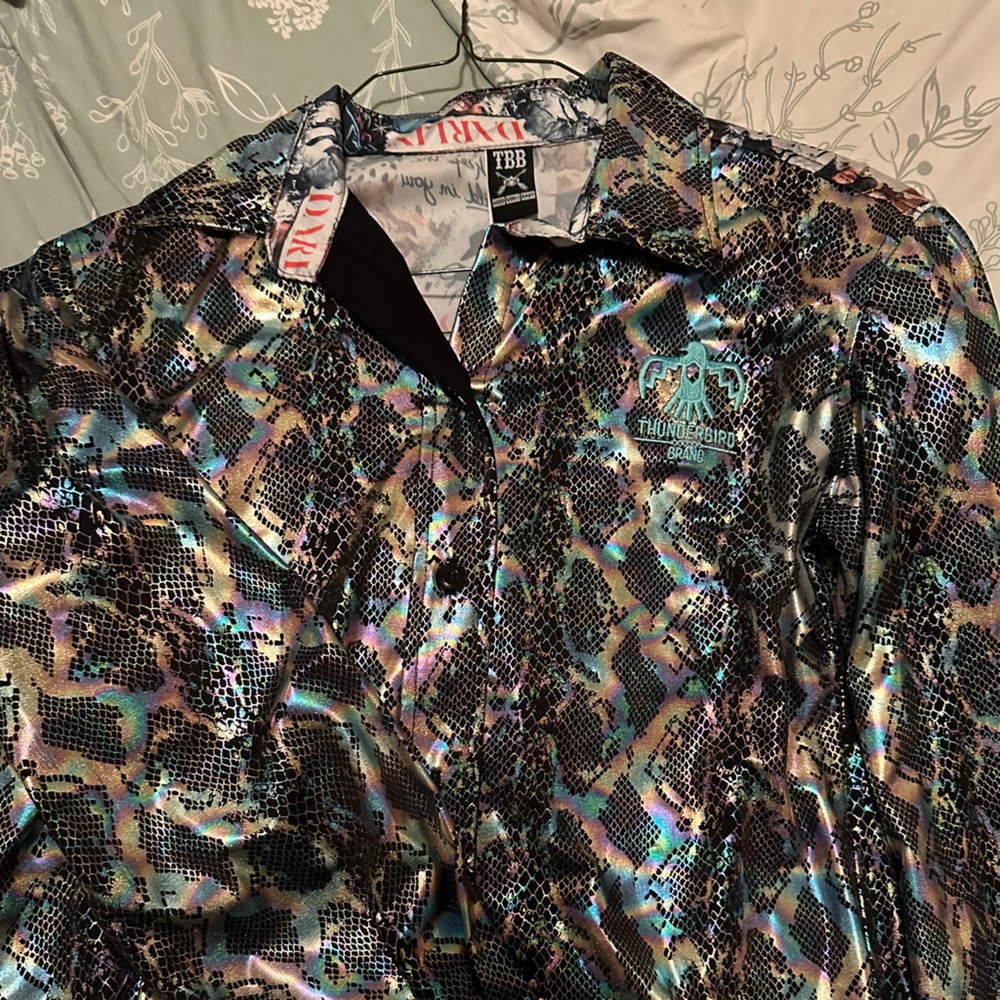 Thunderbird Brand shirt metallic snake print